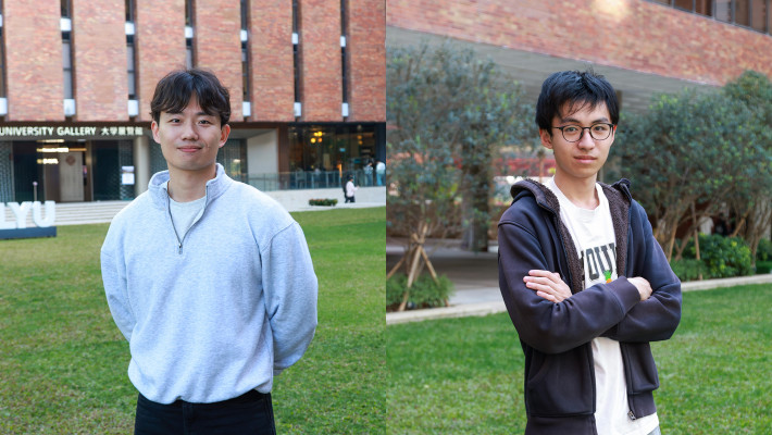 Alvin Ng (left) and Alex Lam (right), two determined first-year PolyU students, embodying the spirit of exploration and purpose in their academic journey.