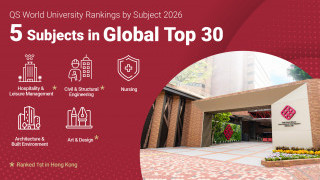 PolyU secures five global top-30 and four Hong Kong top spots in 2026 QS World University Subject Rankings