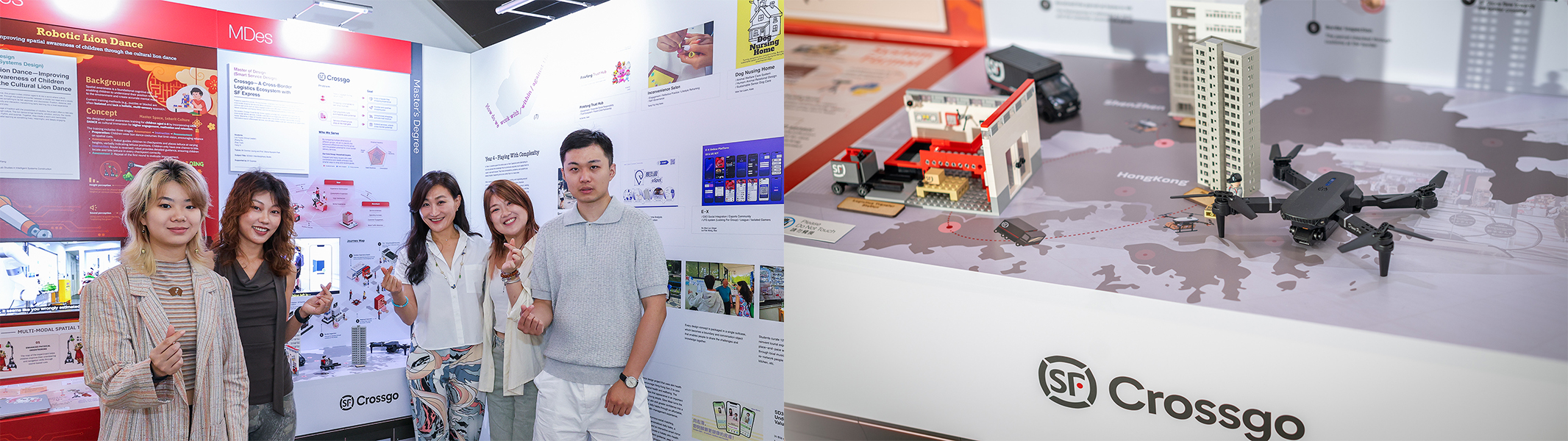 Crossgo, an integrated drone logistics ecosystem developed by Smart Service Design master’s students Aimee Luo, Yi Yang, Ainsley Zhang, and Jul Zhao, reimagines cross-border commerce through autonomous delivery, smart customs, and locker infrastructure.