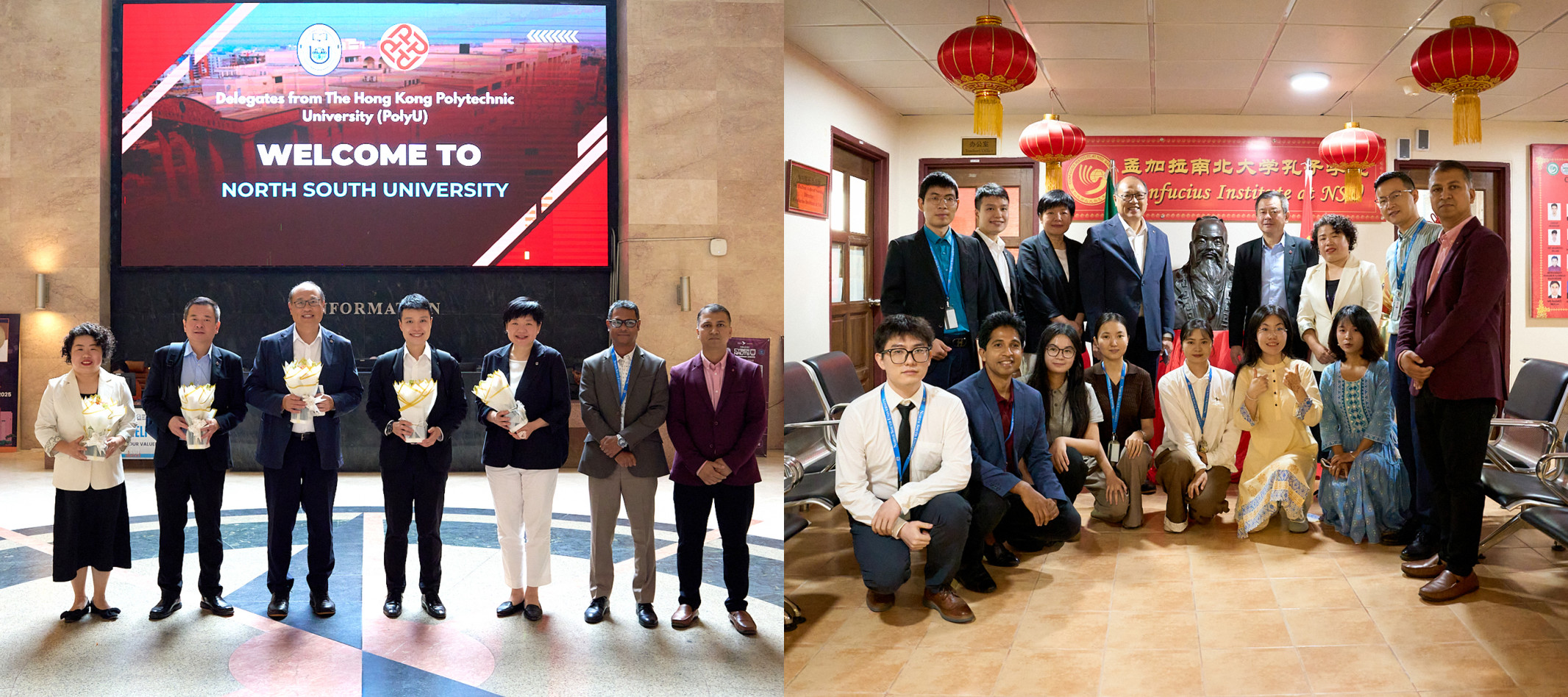 The PolyU delegation visited North South University in Bangladesh and the Confucius Institute hosted at the university.