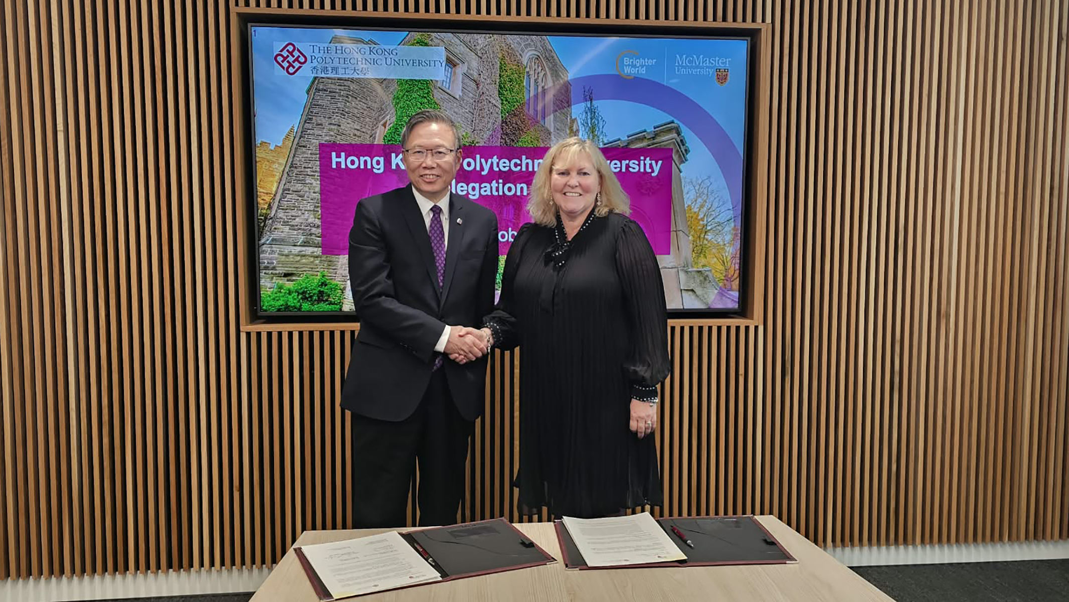 PolyU and McMaster University signed a student exchange agreement to expand international learning opportunities.