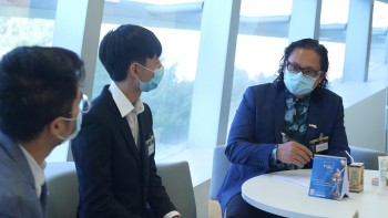 Kevin is keen to share his “people-centric” philosophy with PolyU students.