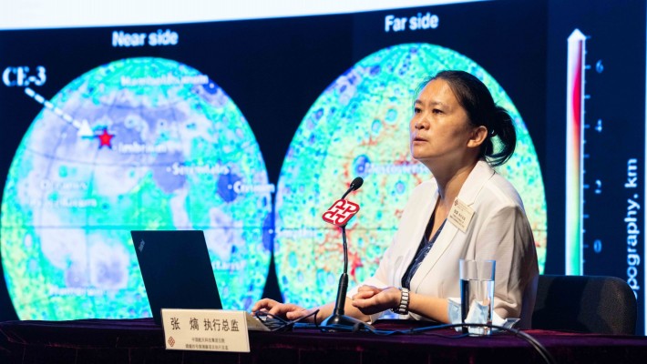 Zhang He, Executive Director of the Chang’e-4 lunar probe project, talked about China’s lunar exploration programme.