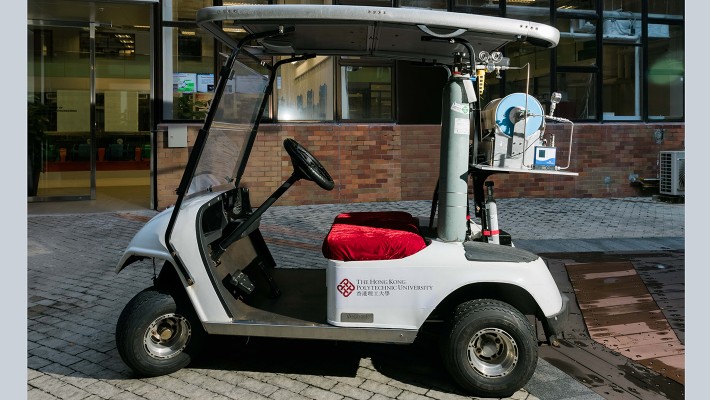 The PolyU team managed to develop an ammonia-powered fuel cell system suitable for installing in a golf cart.