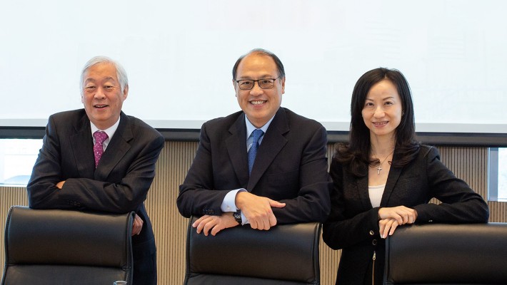 (From left) Dr Lawrence Li Kwok-chang, Dr Lam Tai-fai and Ms Loretta Fong Wan-huen