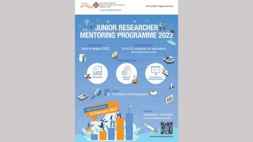 Junior Researcher Mentoring Programme 2022 returns to offer more exciting research projects for secondary school students