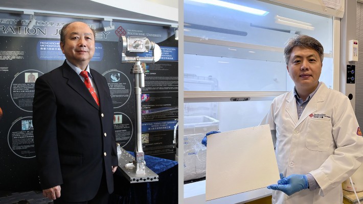 Prof Kai-leung Yung (Left) is awarded the Gold Medal with Congratulations of the Jury and Prof. Jianguo Dai (Right) wins the Gold Medal.