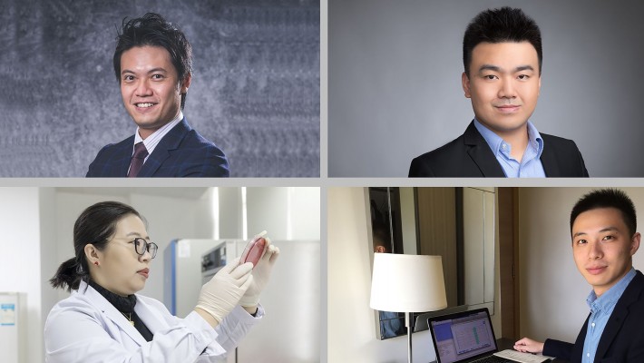 Silver Medal inventors : Prof Daniel Tsang (Upper left), Dr Dahua Shou(Upper right) and Dr Gail Chang (Lower left). Bronze Medal inventor : Dr Gong Chen (Lower right).