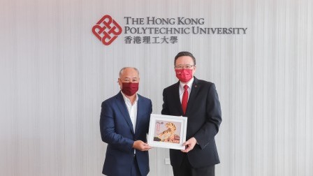 Dr Li Ning visits PolyU for industrial cooperation