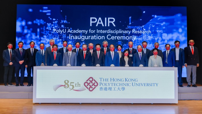 The Opening Ceremony also marked the inauguration of the PolyU Academy for Interdisciplinary Research (PAIR). PAIR is the largest research platform of its kind in Hong Kong and the GBA to foster interdisciplinary research, partnership with world-renowned scholars, and the transfer of technologies to stakeholders.