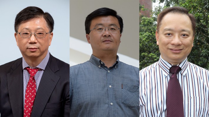 Prof. Sun Defeng (left), Prof. Li Gang (centre), and Prof. Edward Chan have been awarded RGC Senior Research Fellow 2022/23 grants.