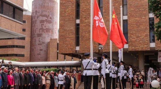PolyU holds flag-raising ceremony with over 1,000 participants in attendance