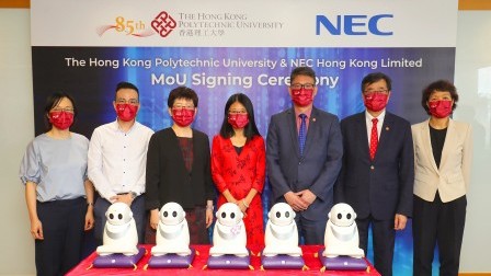 PolyU and NECHK join hands to provide interactive social robots for older adults and caregivers