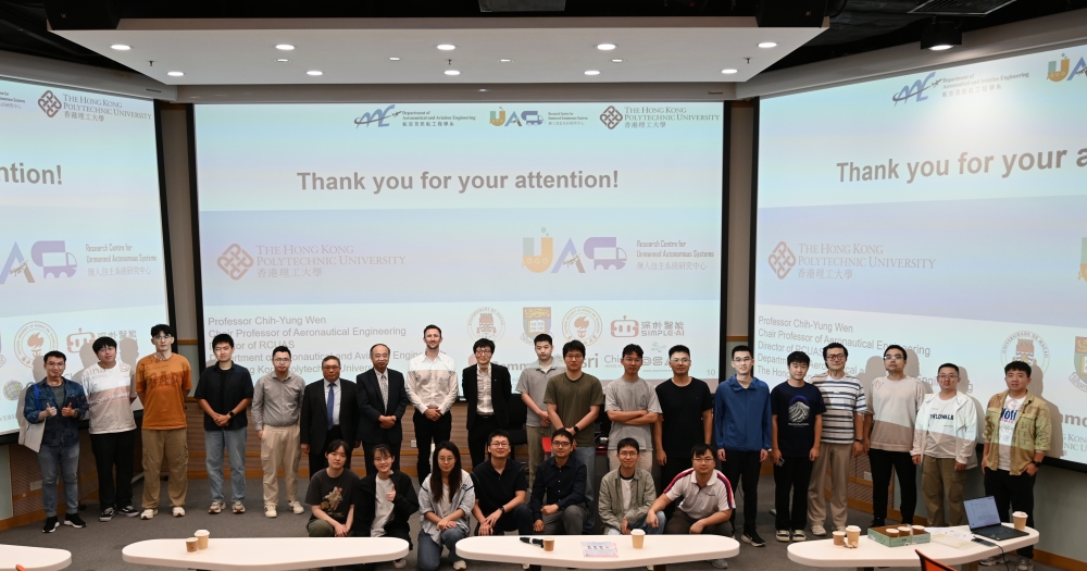Group photo of speakers, researchers, and participants at the RCUAS workshop.