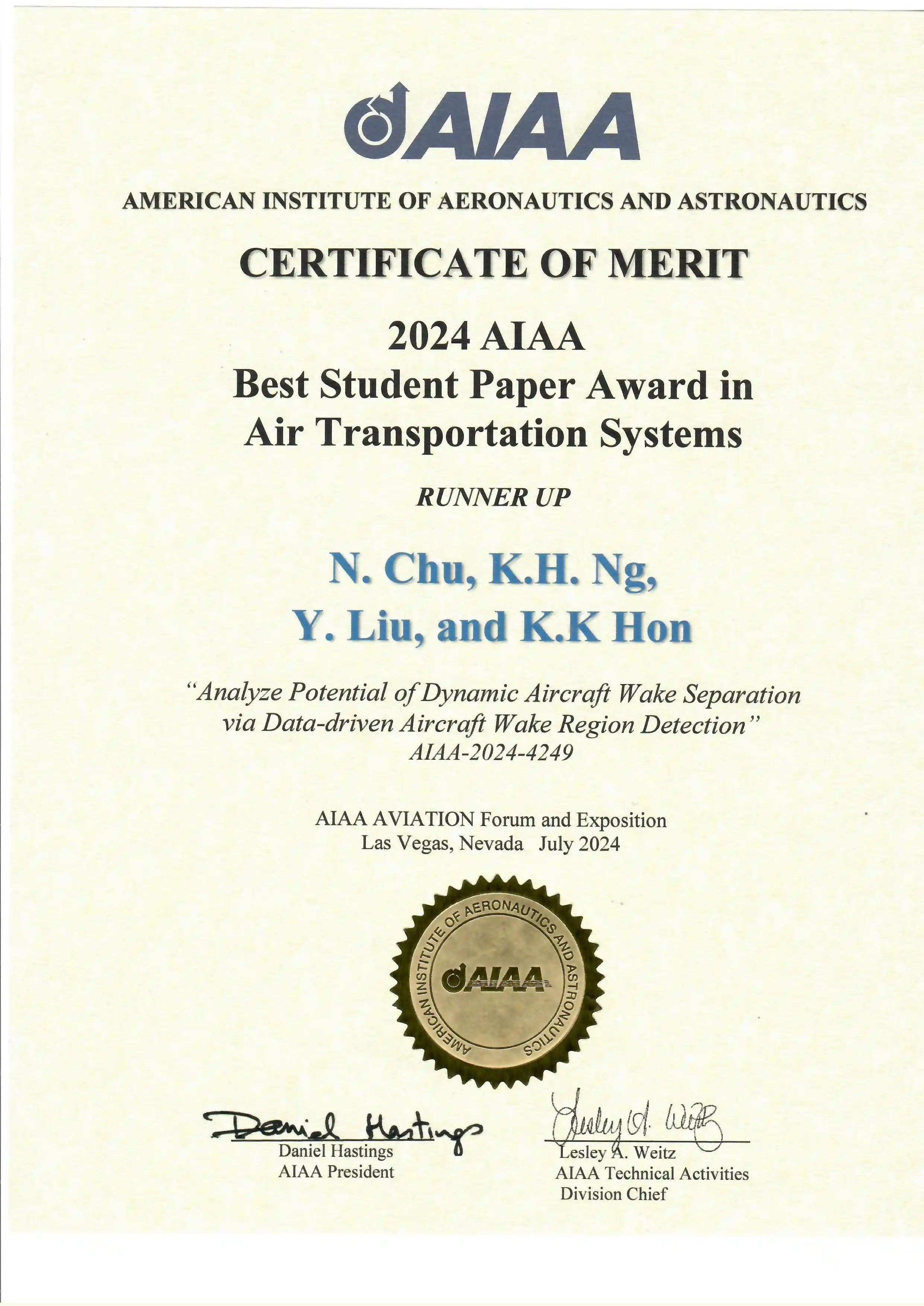 Awards — supporting image for Nana CHU
