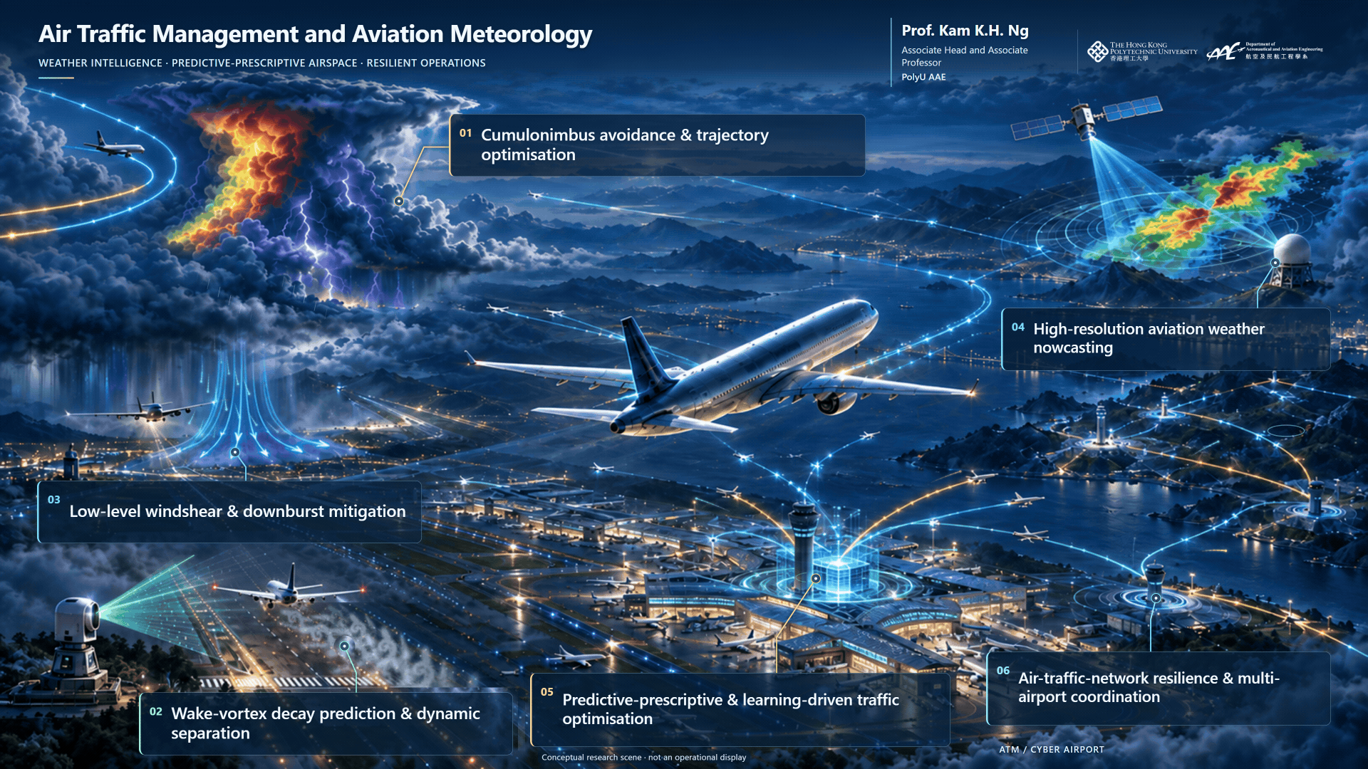 Air traffic management & aviation meteorology — overview illustration