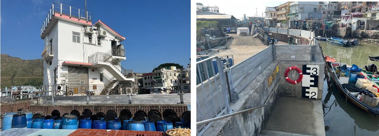 Breakwater wall built in 2013 to prevent future flooding
