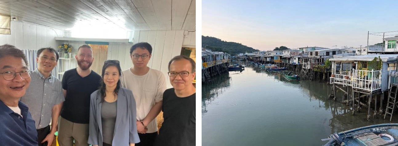 Group photo taken inside the stilt house of Mr Lo 1 st on the right right his stilt house