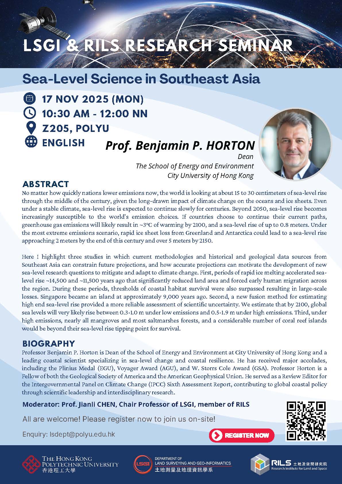 LSGI & RILS Research Seminar: Sea-Level Science in Southeast Asia ...