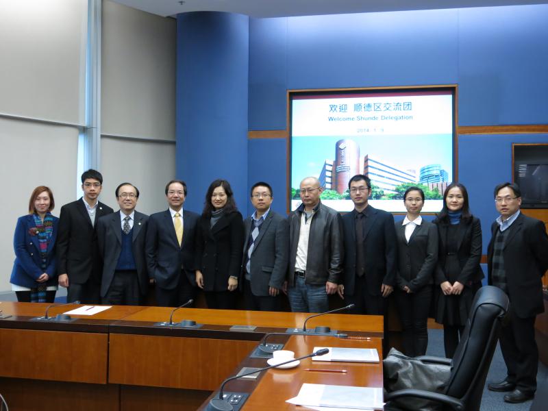 2014010910Receiving Shunde Delegation Signing of MOU between PolyU  Shunde Government