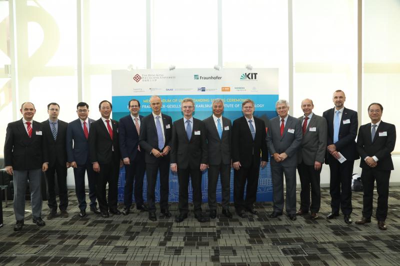 201803011MOU Signing Ceremony PolyU  Fraunhofer Group for Life Sciences  Karlsruhe Institute of Tech