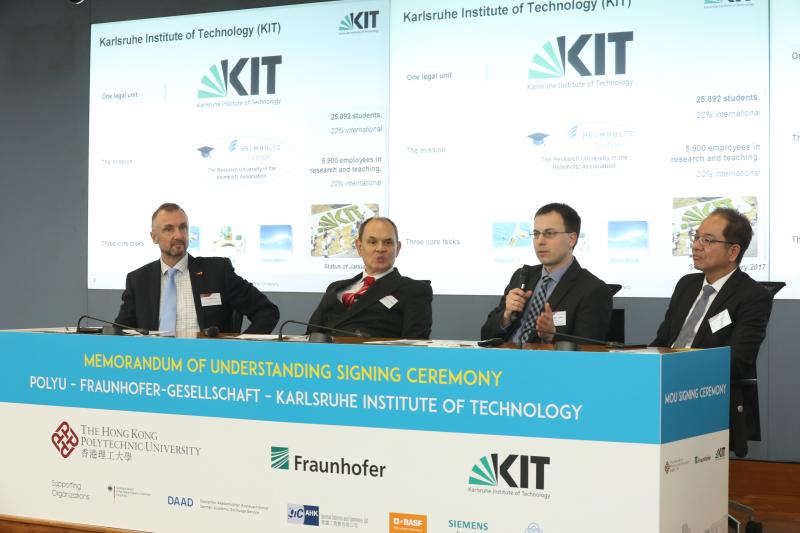 201803019MOU Signing Ceremony PolyU  Fraunhofer Group for Life Sciences  Karlsruhe Institute of Tech