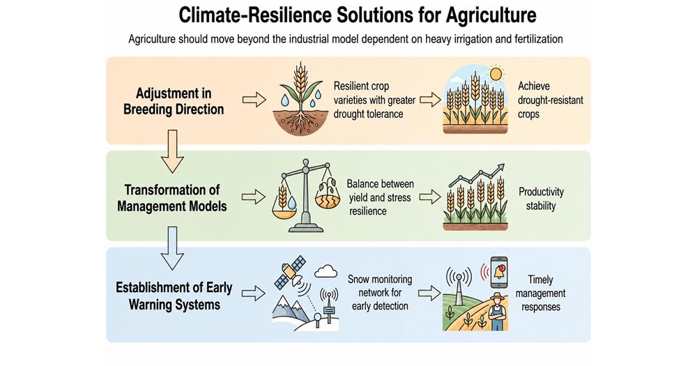 The research team recommends strengthening the climate resilience of agricultural systems by enhancing crop varieties, improving agricultural management and monitoring risks.