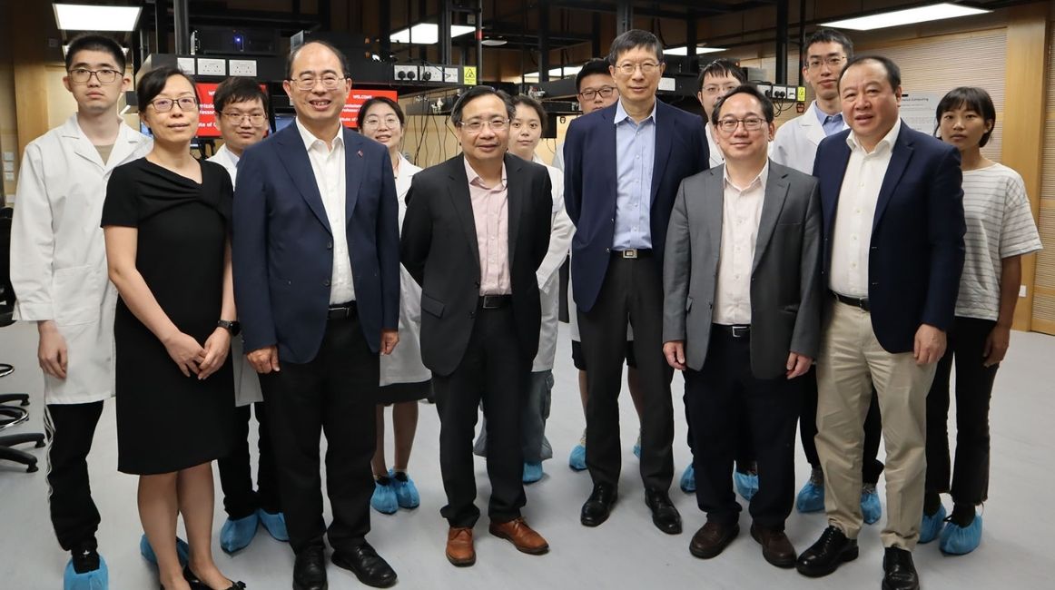 Professor Wing Tak Wong, Deputy President and Provost, Professor Charles Surya and Mr Ivan Lee from Innovation and Technology Commission