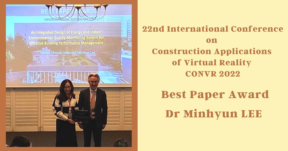 Best Paper Award Dr Minhyun LEE