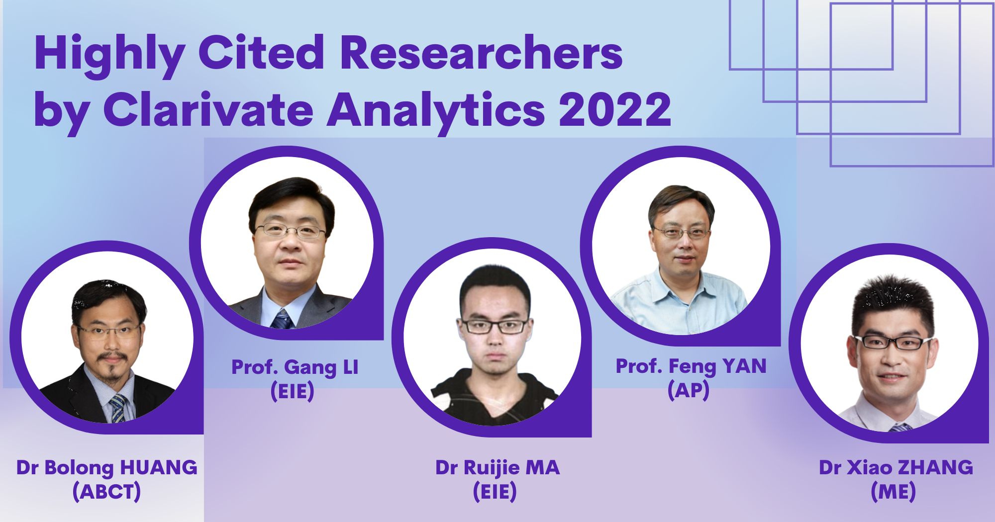 5 RISE members recognised amongst the world′s most highly cited 5 RISE members recognised amongst the world′s most highly cited