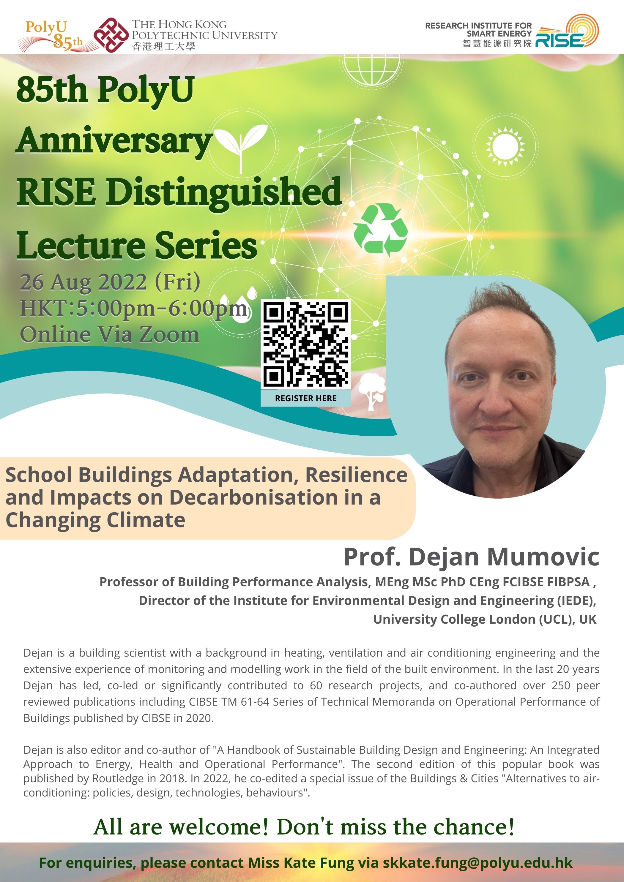 Poster_26 Aug 2022_Lecture of Prof Dejan Mumovic