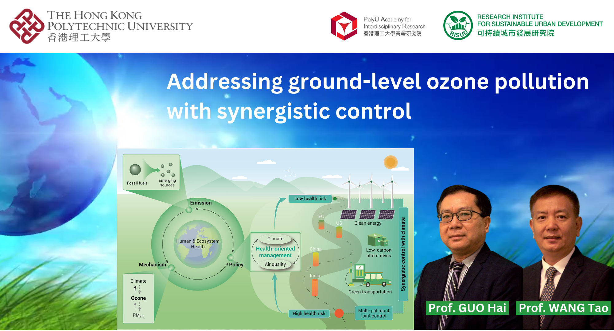 b Addressing groundlevel ozone pollution with synergistic control