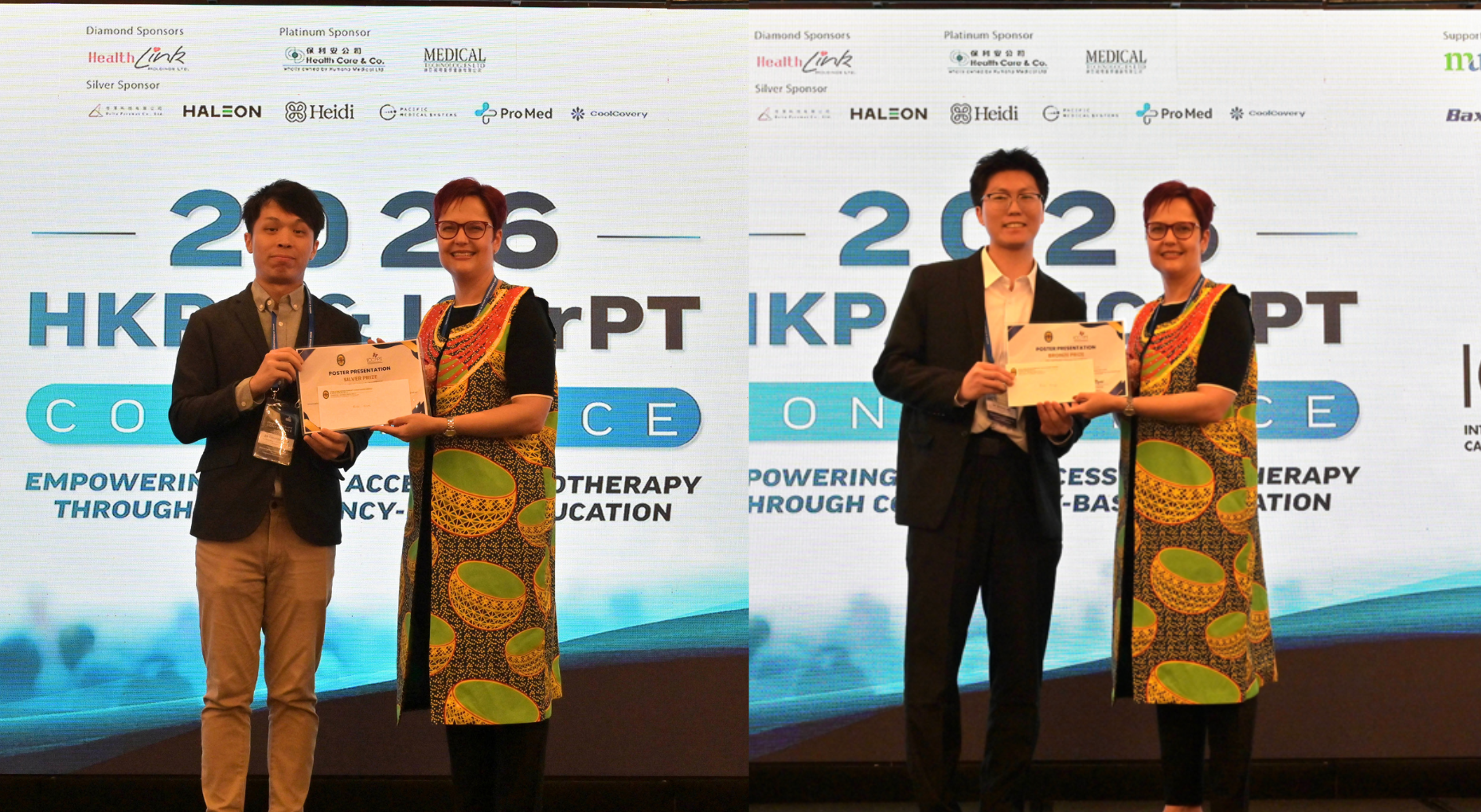 Poster Presentation - Silver Prize: Mr Timothy Fung (Part-time PhD student) (Left) and Bronze Prize: Mr Shi Hao Jia (Research team member of Professor Tiev Miller) (Right)