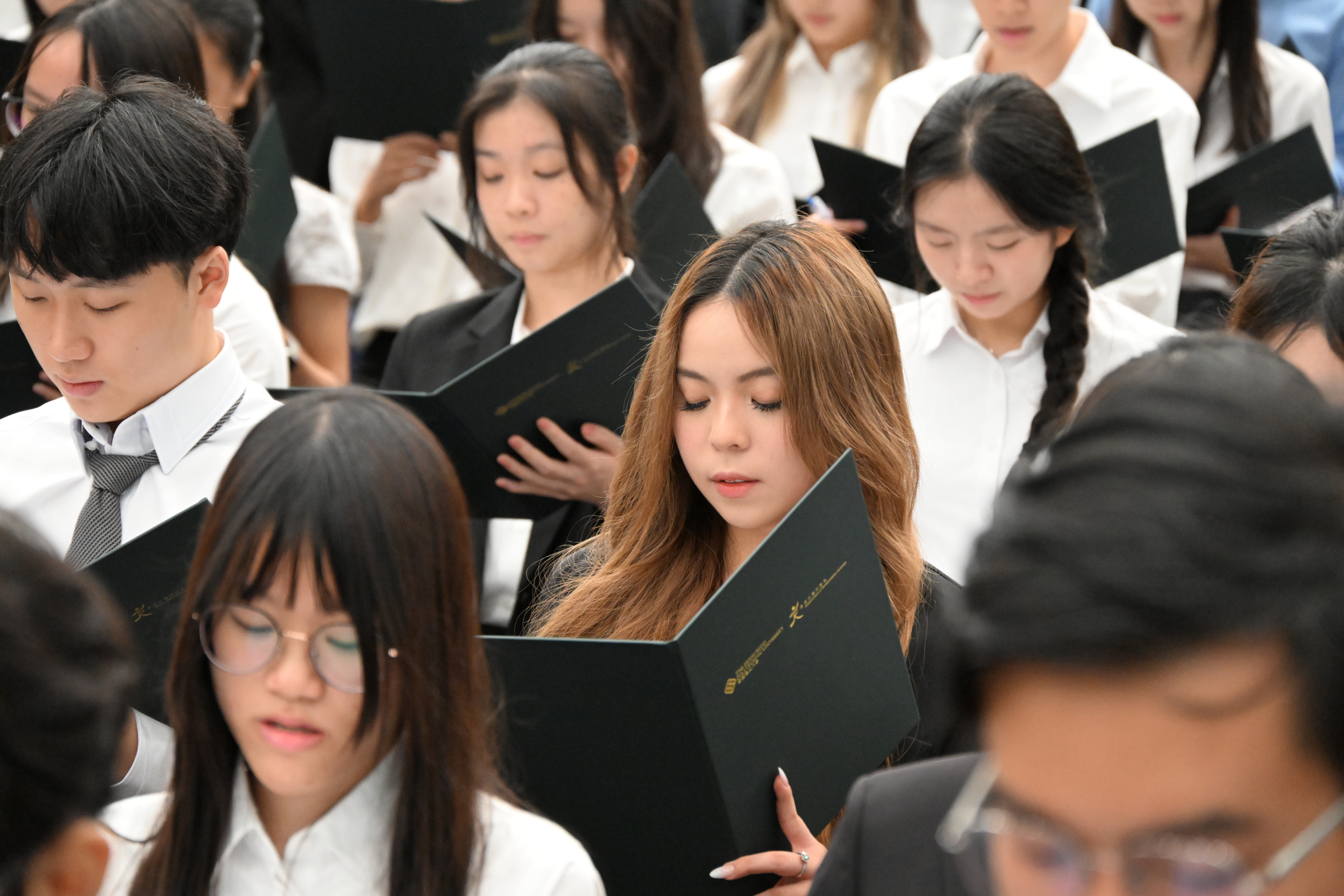 New students took an oath, pledging to upholding the ethical standards, to serve the community with compassion, integrity and professionalism throughout their future careers of their chosen professions.