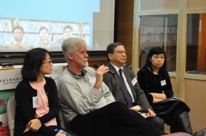 論壇 (由左起): 陳穗寧博士, Prof. Patrick Corrigan, 曾永康教授, 張慧明博士