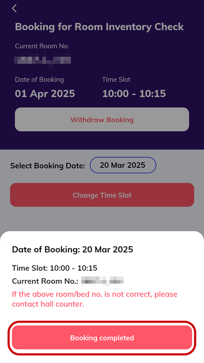 Booking Completed