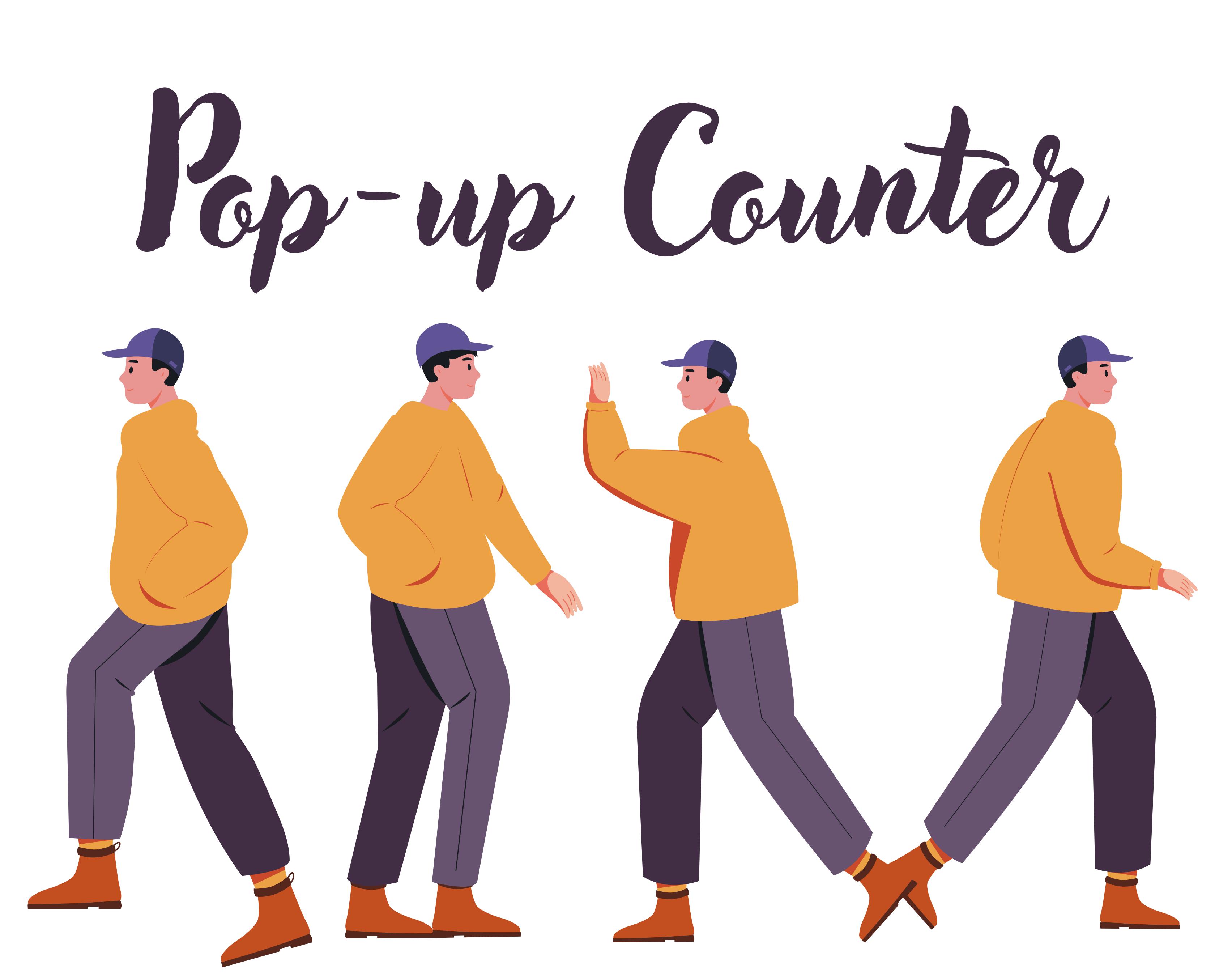 Pop-up counter