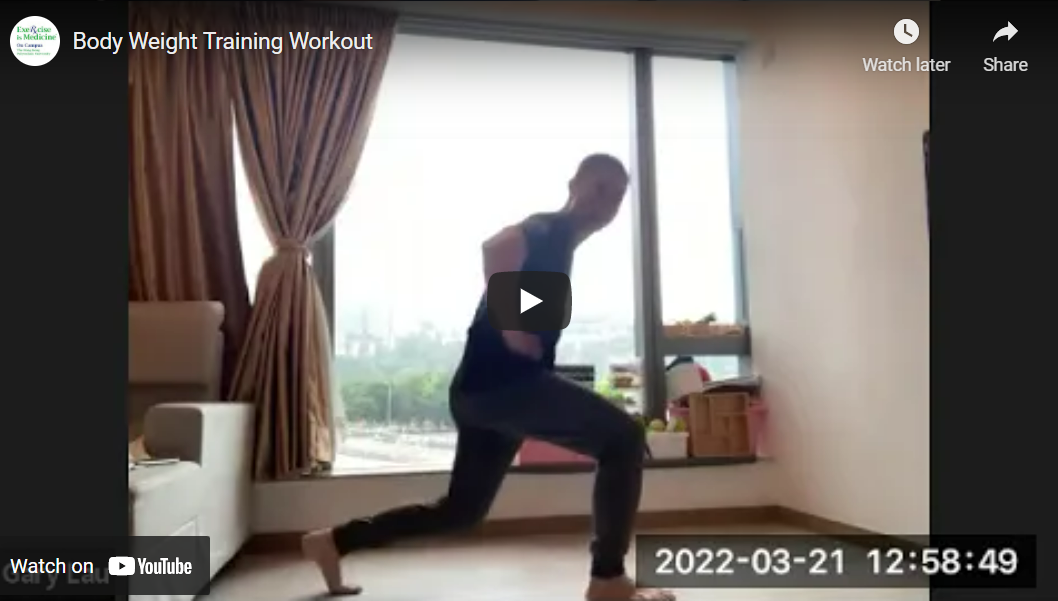 Body Weight Training Workout