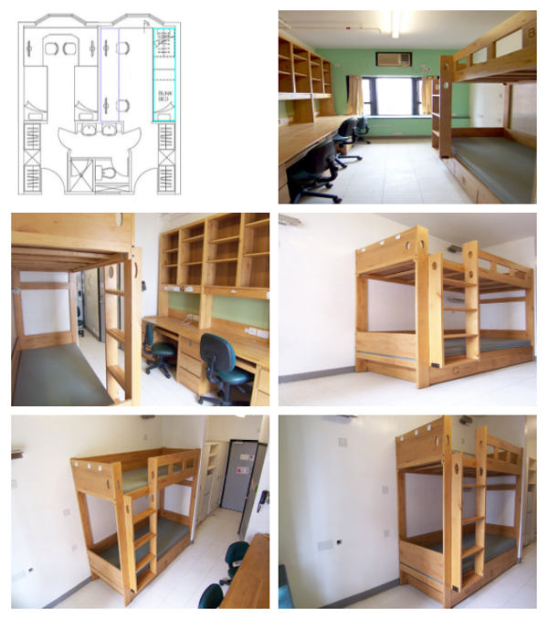 4PersonSuiteoneroomwith2singlebedsandoneroomwith1bunkbed