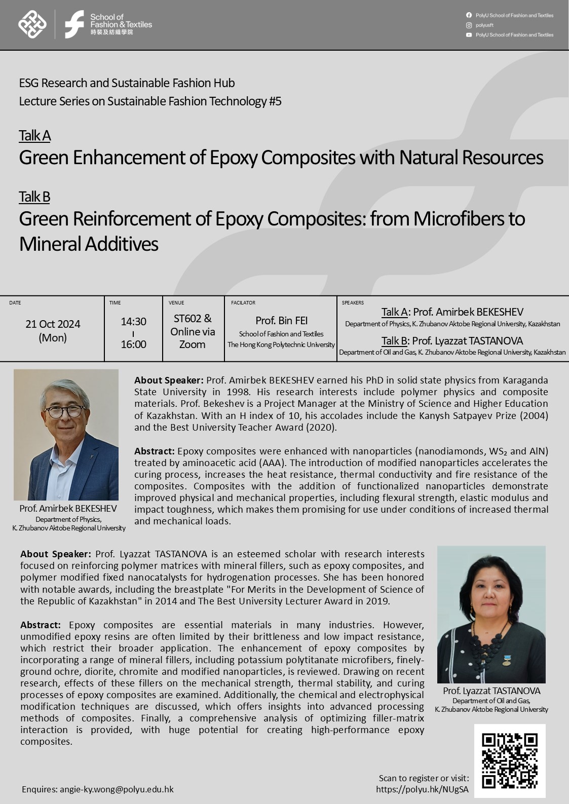 PosterProf Bekeshev  Prof Tastanovas lecture