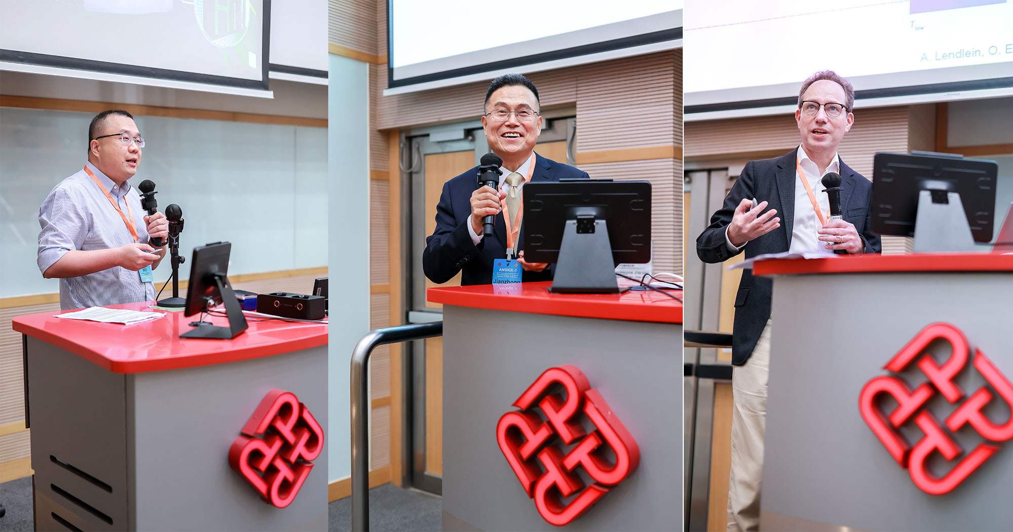 Keynote speakers include (from left) Profs. Wei Lei, Ma Jianzhong and Andreas Lendlein.