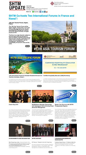 SHTM Update | School of Hotel and Tourism Management
