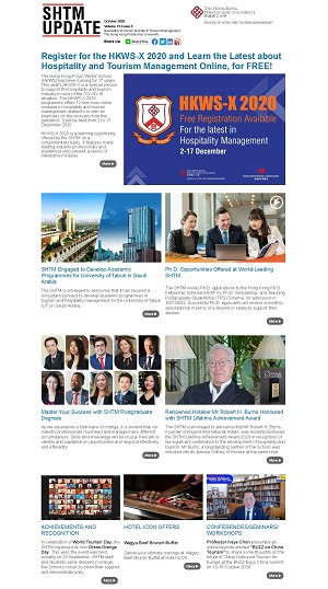 SHTM Update | School of Hotel and Tourism Management