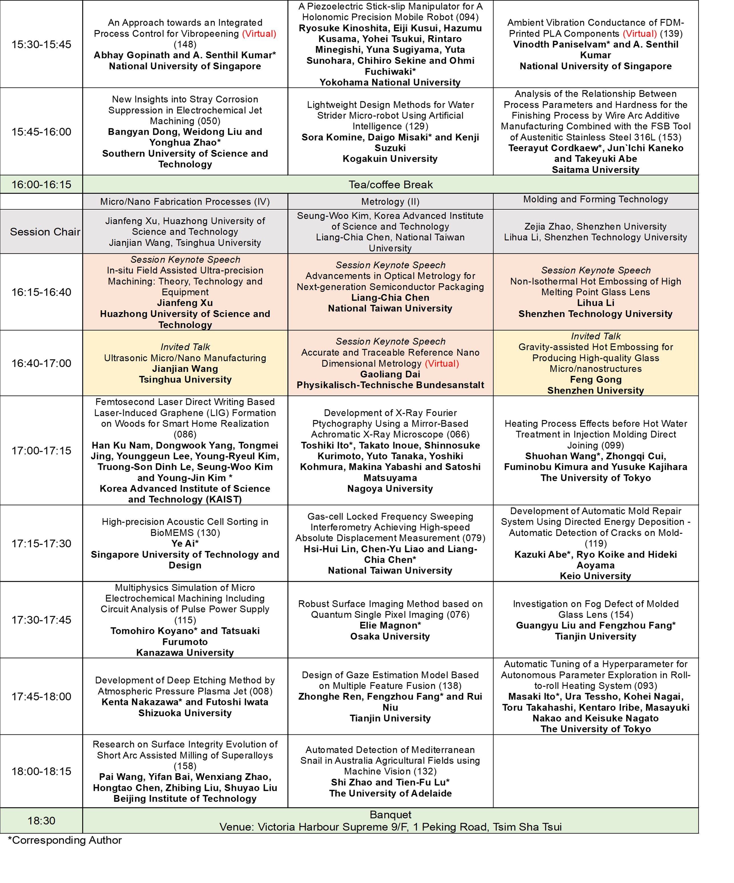 Detailed Schedule 23 Nov 3