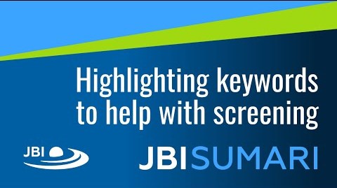 Highlighting keywords to help with screening