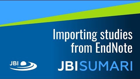 Importing studies from Endnote