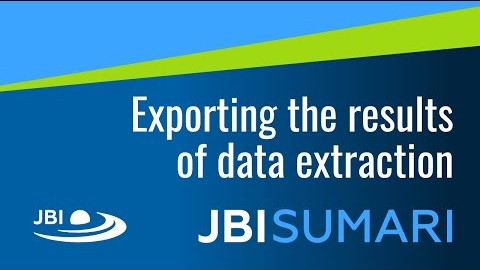 Exporting the results of data extraction