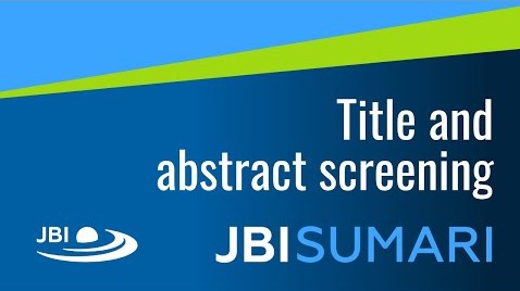 Title and abstract screening