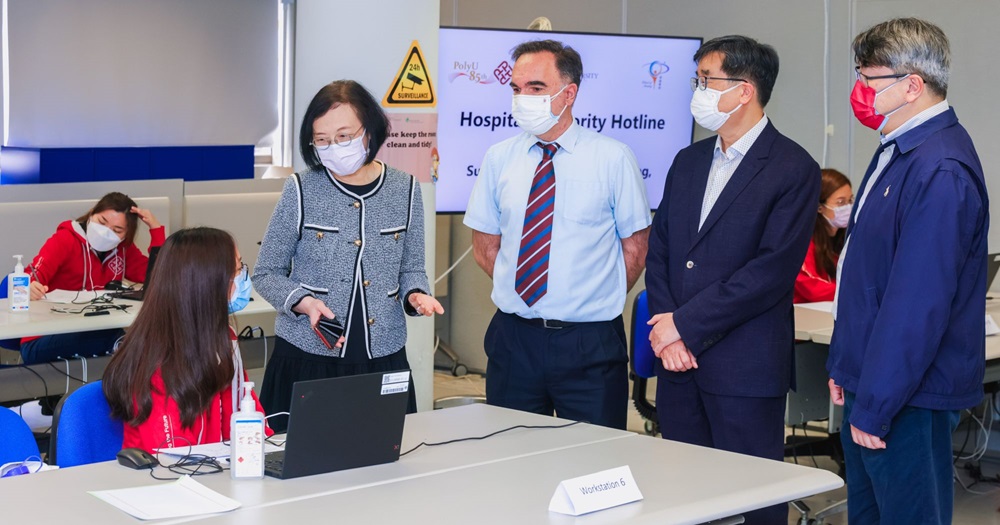 Prof. Chan encouraged PolyU students to serve the community with their professional expertise and help fight the pandemic.