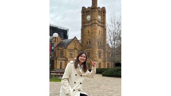 The Old Arts clock tower in Unimelb